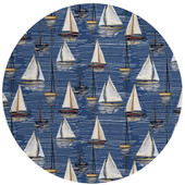 Dalyn Harbor HA8 Navy Area Round Rug