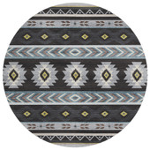 Dalyn Phoenix PH3 Black Area Round Rug