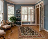 Ankara 6553 Black Area Rug Room Scene Ankara 6553 Black Area Rug Room Scene