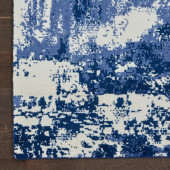 Nourison Twilight TWI24 Blue Ivory Area Rug Corner