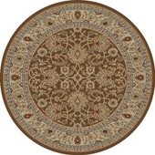 Ankara 6558 Brown Round Area Rug by Concord Global Trading