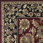 Cambridge Classic 7301 Red/Black Kashan Area Rug Corner Cambridge Classic 7301 Red/Black Kashan Area Rug Corner