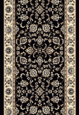 Radici Alba 1426 Black 2'2" (26") Wide Hall and Stair Runner Radici Alba 1426 Black 2'2" (26") Wide Hall and Stair Runner