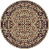 Jewel 4112 Sarouk Ivory Round Area Rug by Concord Global Trading Jewel 4112 Sarouk Ivory Round Area Rug by Concord Global Trading