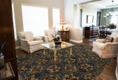 Oriental Weavers Andorra 6883C Blue Gold Area Rugs Room Scene Oriental Weavers Andorra 6883C Blue Gold Area Rugs Room Scene