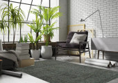 Dalyn Calisa CS5 Carbon Area Rug Room Scene Dalyn Calisa CS5 Carbon Area Rug Room Scene
