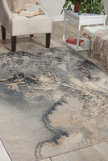 Nourison Maxell MAE08 Grey Area Rug Room Scene Nourison Maxell MAE08 Grey Area Rug Room Scene