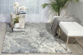 Nourison Maxell MAE11 Grey Area Rug Room Scene Nourison Maxell MAE11 Grey Area Rug Room Scene