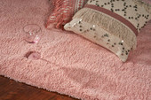 Bliss Shag 1575 Rose Pink Area Rug Lifestyle Scene Bliss Shag 1575 Rose Pink Area Rug Lifestyle Scene