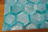 Michael Amini City Chic MA100 Turquoise Area Rug Corner