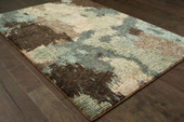 Oriental Weavers Evolution 8011B Blue/ Brown Area Rug on Angle Oriental Weavers Evolution 8011B Blue/ Brown Area Rug on Angle