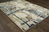 Oriental Weavers Evolution 8027A Blue/ Grey Area Rug on Angle Oriental Weavers Evolution 8027A Blue/ Grey Area Rug on Angle
