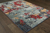 Oriental Weavers Evolution 8036C Blue/ Red Area Rug on Angle Oriental Weavers Evolution 8036C Blue/ Red Area Rug on Angle