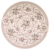 Kas Avalon 5606 Ivory Aubusson Round Area Rug