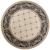 Kas Avalon 5614 Ivory/Grey Courtyard Round Area Rug Kas Avalon 5614 Ivory/Grey Courtyard Round Area Rug