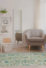 Kas Stella 6256 Ivory/Teal Parisian Area Rug Room Scene Kas Stella 6256 Ivory/Teal Parisian Area Rug Room Scene