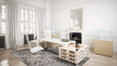 Dalyn Antigua AN6 Grey Area Rug Room Scene Dalyn Antigua AN6 Grey Area Rug Room Scene