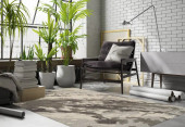 Dalyn Rocco RC3 Silver Area Rug Room Scene Dalyn Rocco RC3 Silver Area Rug Room Scene