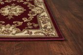 Corinthian 5308 Red/Ivory Aubusson Area Rug Angle Corinthian 5308 Red/Ivory Aubusson Area Rug Angle