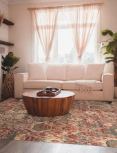 Loloi Javari JV-04 Berry/Ivory Area Rug Room Scene Loloi Javari JV-04 Berry/Ivory Area Rug Room Scene