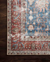 Loloi II Loren LQ-01 Blue Brick Area Rug Corner Loloi II Loren LQ-01 Blue Brick Area Rug Corner