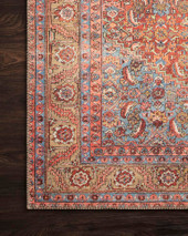 Loloi II Loren LQ-06 Red Multi Area Rug Corner