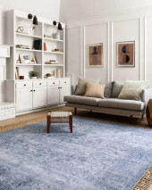 Loloi II Loren LQ-09 Slate Area Rug Room Scene Loloi II Loren LQ-09 Slate Area Rug Room Scene