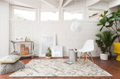 Loloi Promenade PO-01 Ivory/Grey Area Rug Room Scene Loloi Promenade PO-01 Ivory/Grey Area Rug Room Scene