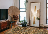 Loloi Victoria VK-08 Dk Taupe/Multi Area Rug Room Scene Loloi Victoria VK-08 Dk Taupe/Multi Area Rug Room Scene