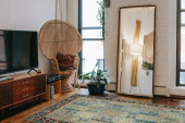 Loloi Victoria VK-12 Lt Blue/Dk Blue Area Rug Room Scene Loloi Victoria VK-12 Lt Blue/Dk Blue Area Rug Room Scene