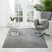 Nourison Luminance LUM06 Graphite Area Rug Room Scene Nourison Luminance LUM06 Graphite Area Rug Room Scene