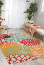 Nourison Aloha ALH05 Green Area Rug Room Scene Nourison Aloha ALH05 Green Area Rug Room Scene