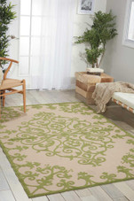 Nourison Aloha ALH12 Green Area Rug Room Scene Nourison Aloha ALH12 Green Area Rug Room Scene