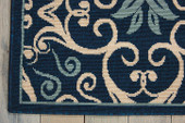 Nourison Caribbean CRB02 Navy Area Rug Corner