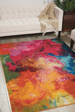 Nourison Celestial CES04 Palette Area Rug Room Scene Nourison Celestial CES04 Palette Area Rug Room Scene