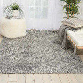 Nourison Interlock ITL01 Charcoal Area Rug Room Scene Nourison Interlock ITL01 Charcoal Area Rug Room Scene