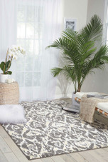 Nourison Nepal NEP07 Graphite Area Rug Room Scene Nourison Nepal NEP07 Graphite Area Rug Room Scene