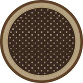 Jewel European 5428 Athens Brown Round Area Rug by Concord Global Trading Jewel European 5428 Athens Brown Round Area Rug by Concord Global Trading