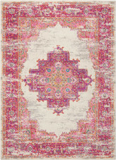 Nourison Passion PSN03 Ivory/Fuchsia Area Rug Nourison Passion PSN03 Ivory/Fuchsia Area Rug