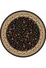 Radici Como 1593 Black Round Area Rug