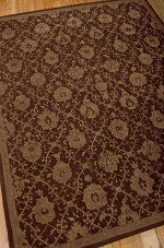 Nourison Regal REG05 Chocolate Area Rug on Floor
