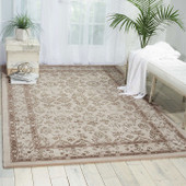 Nourison Regal REG09 Taupe Area Rug Room Scene Nourison Regal REG09 Taupe Area Rug Room Scene