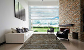 Nourison Rhapsody RH009 Blue/Moss Area Rug Room Scene Nourison Rhapsody RH009 Blue/Moss Area Rug Room Scene