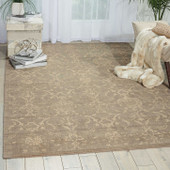 Nourison Silk Elements SKE03 Moss Area Rug Room Scene Nourison Silk Elements SKE03 Moss Area Rug Room Scene