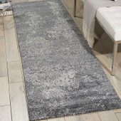 Nourison Silk Shadows SHA14 Graphite Area Rug Room Scene