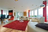 Nourison Zen ZEN01 Red Area Rug Room Scene Nourison Zen ZEN01 Red Area Rug Room Scene