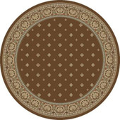 Ankara Classic 6308 Brown Round Area Rug