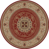 Ankara Classic 6520 Red Round Area Rug by Concord Global Trading