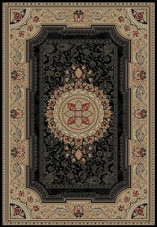 Ankara Classic 6523 Black Area Rug by Concord Global Trading