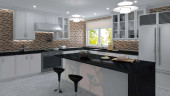 BCA653 Beveled Castle Carriage House Mosaic Tile Room Scene BCA653 Beveled Castle Carriage House Mosaic Tile Room Scene